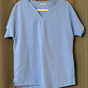 Mandala Women's Light Blue Scrub Top